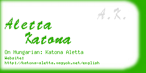 aletta katona business card